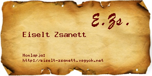 Eiselt Zsanett névjegykártya